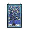 CHLOE Lighting 32 Inch Tree Design Tiffany Style Glass Window Panel, Blue